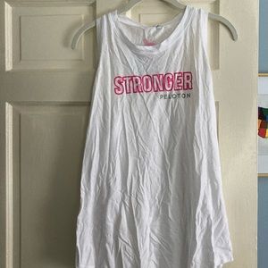 NWT Peloton tank top, white/pink size M